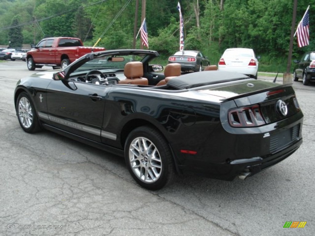 2013 Mustang V6 Premium Convertible - Black / Saddle photo #6