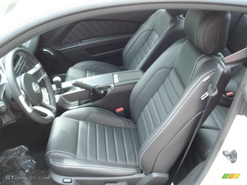 Charcoal Black Interior 2013 Ford Mustang V6 Premium Coupe Photo #64863848