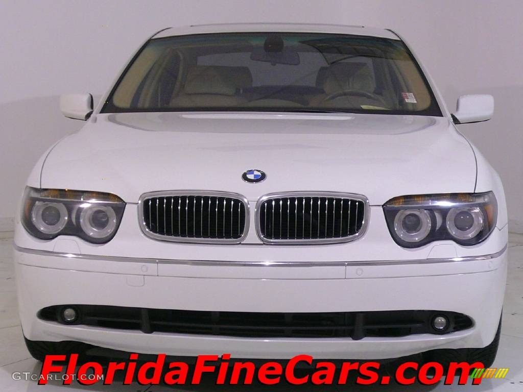 2004 7 Series 745Li Sedan - Alpine White / Dark Beige/Beige III photo #5