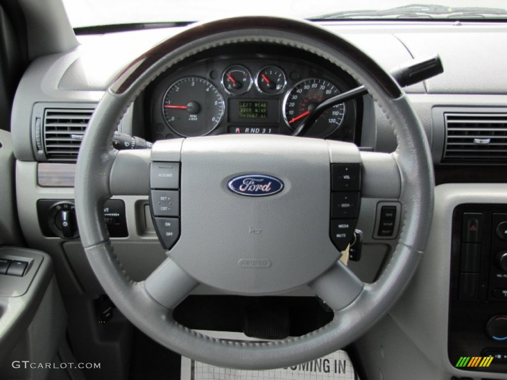 2006 Ford Freestar Limited Pebble Beige Steering Wheel Photo #64866503