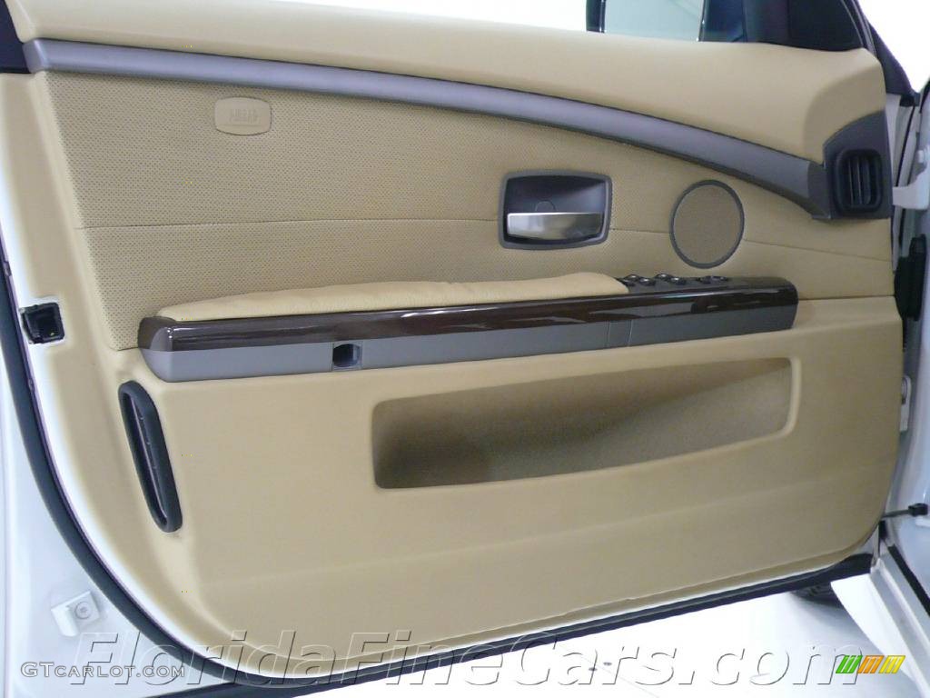 2004 7 Series 745Li Sedan - Alpine White / Dark Beige/Beige III photo #11