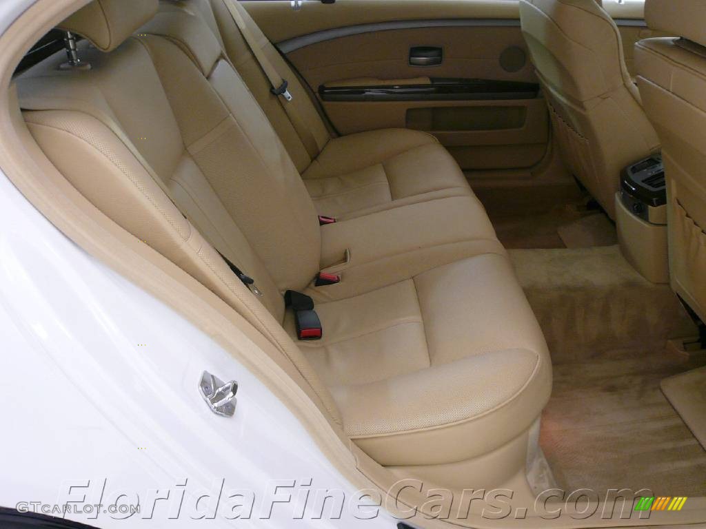 2004 7 Series 745Li Sedan - Alpine White / Dark Beige/Beige III photo #14