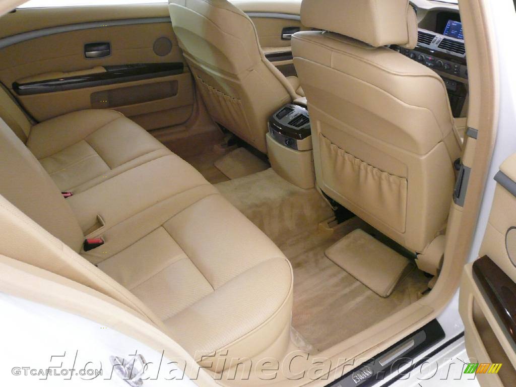 2004 7 Series 745Li Sedan - Alpine White / Dark Beige/Beige III photo #15