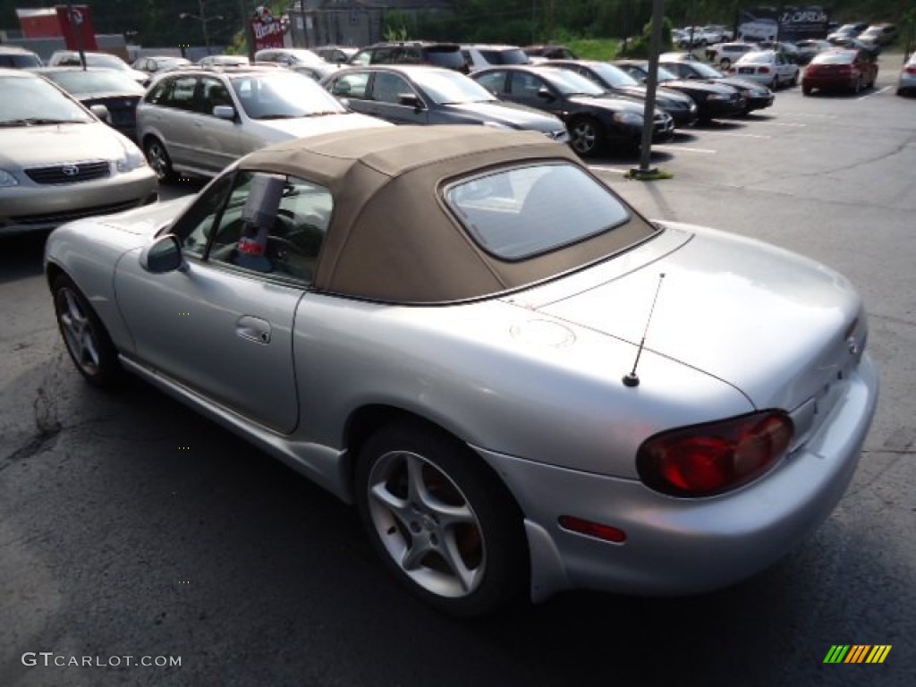 2002 MX-5 Miata LS Roadster - Crystal Blue Metallic / Saddle Brown photo #2