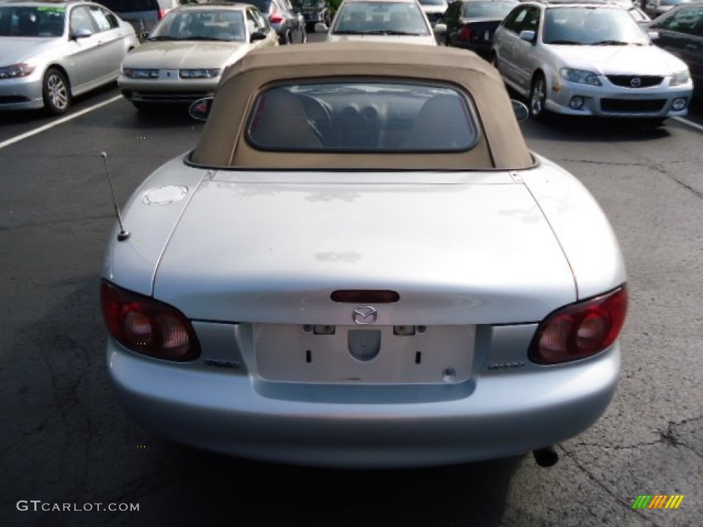 2002 MX-5 Miata LS Roadster - Crystal Blue Metallic / Saddle Brown photo #3