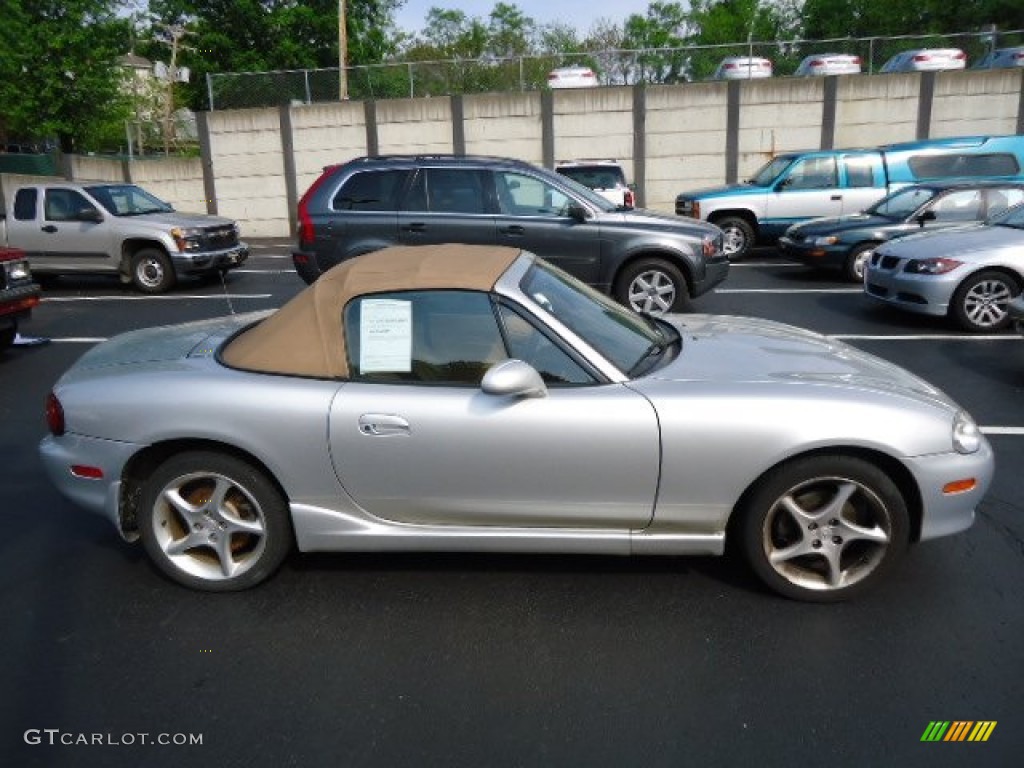 2002 MX-5 Miata LS Roadster - Crystal Blue Metallic / Saddle Brown photo #5