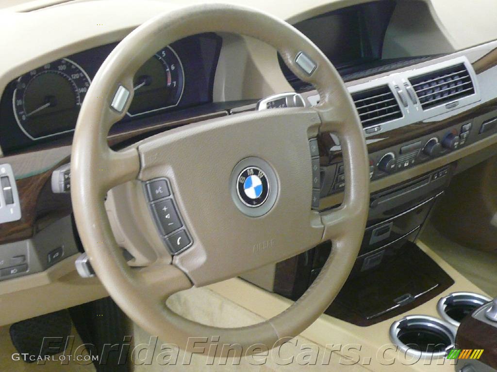 2004 7 Series 745Li Sedan - Alpine White / Dark Beige/Beige III photo #17