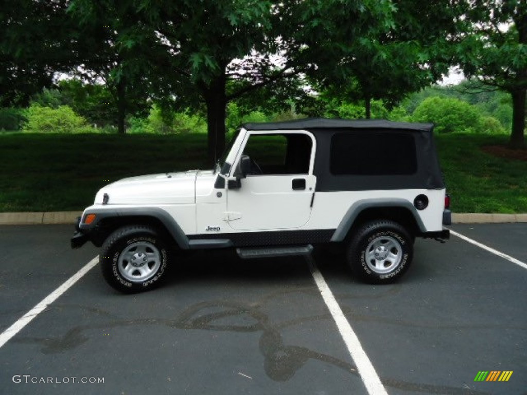 2004 Wrangler Sport 4x4 - Stone White / Dark Slate Gray photo #4