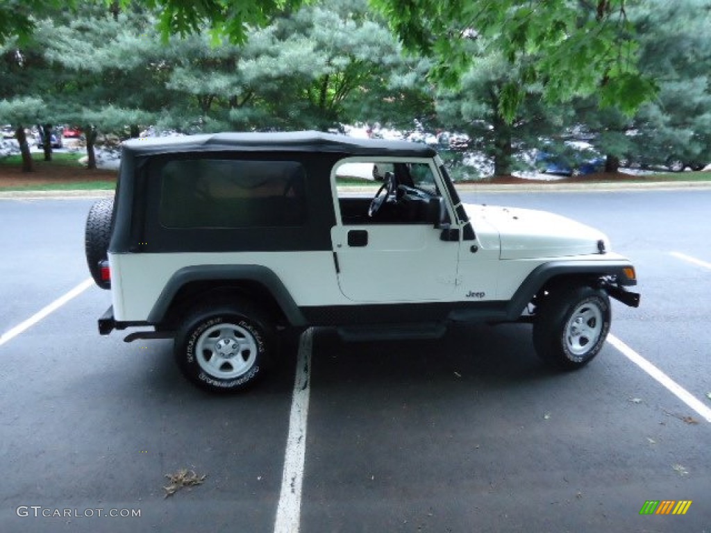 2004 Wrangler Sport 4x4 - Stone White / Dark Slate Gray photo #8