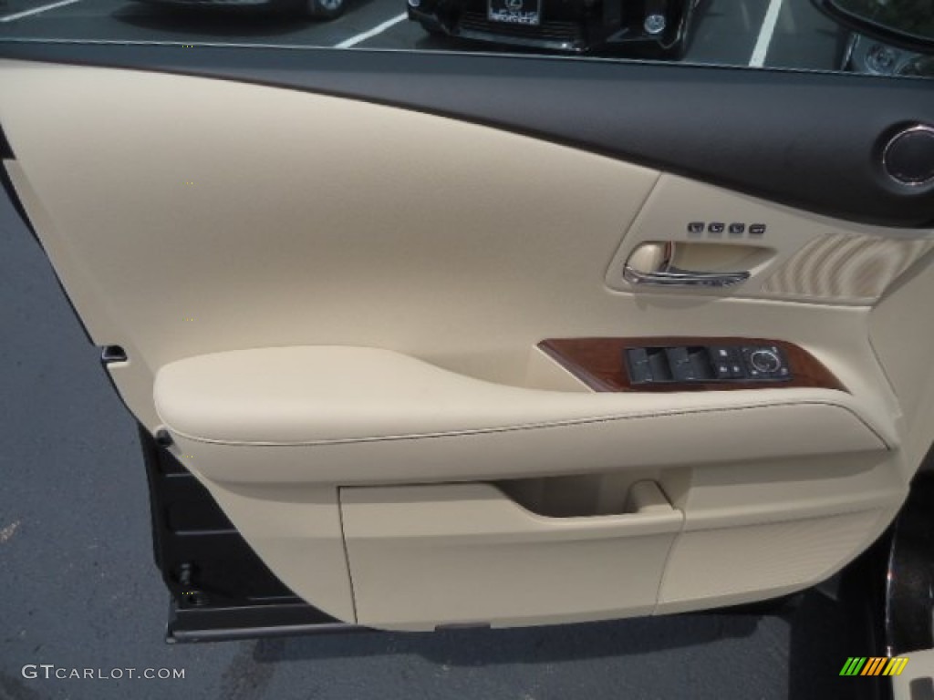 2013 Lexus RX 350 AWD Parchment/Espresso Birds Eye Maple Door Panel Photo #64877581