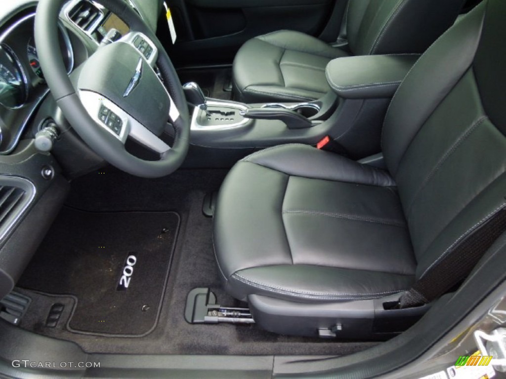 Black Interior 2012 Chrysler 200 Limited Sedan Photo #64881971