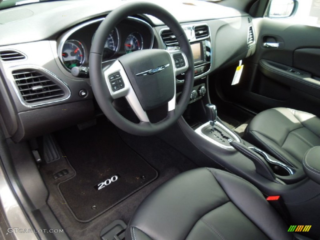 Black Interior 2012 Chrysler 200 Limited Sedan Photo #64882139