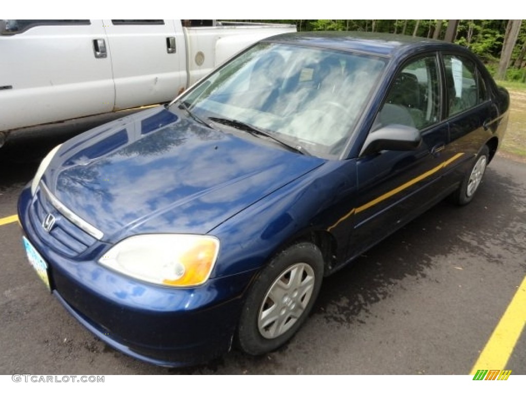 2003 Civic LX Sedan - Royal Blue / Gray photo #1