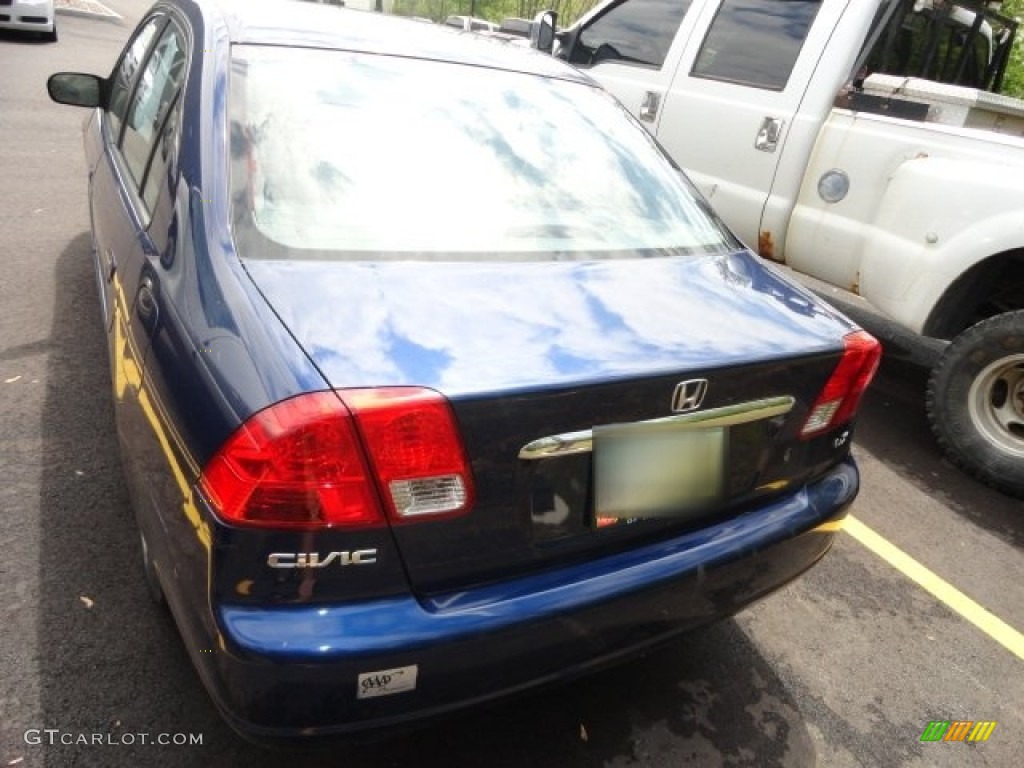 2003 Civic LX Sedan - Royal Blue / Gray photo #3