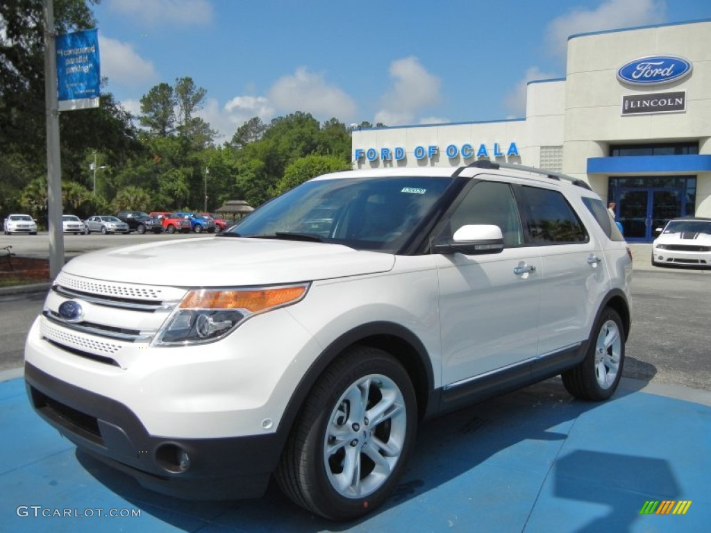 White Platinum Tri-Coat Ford Explorer