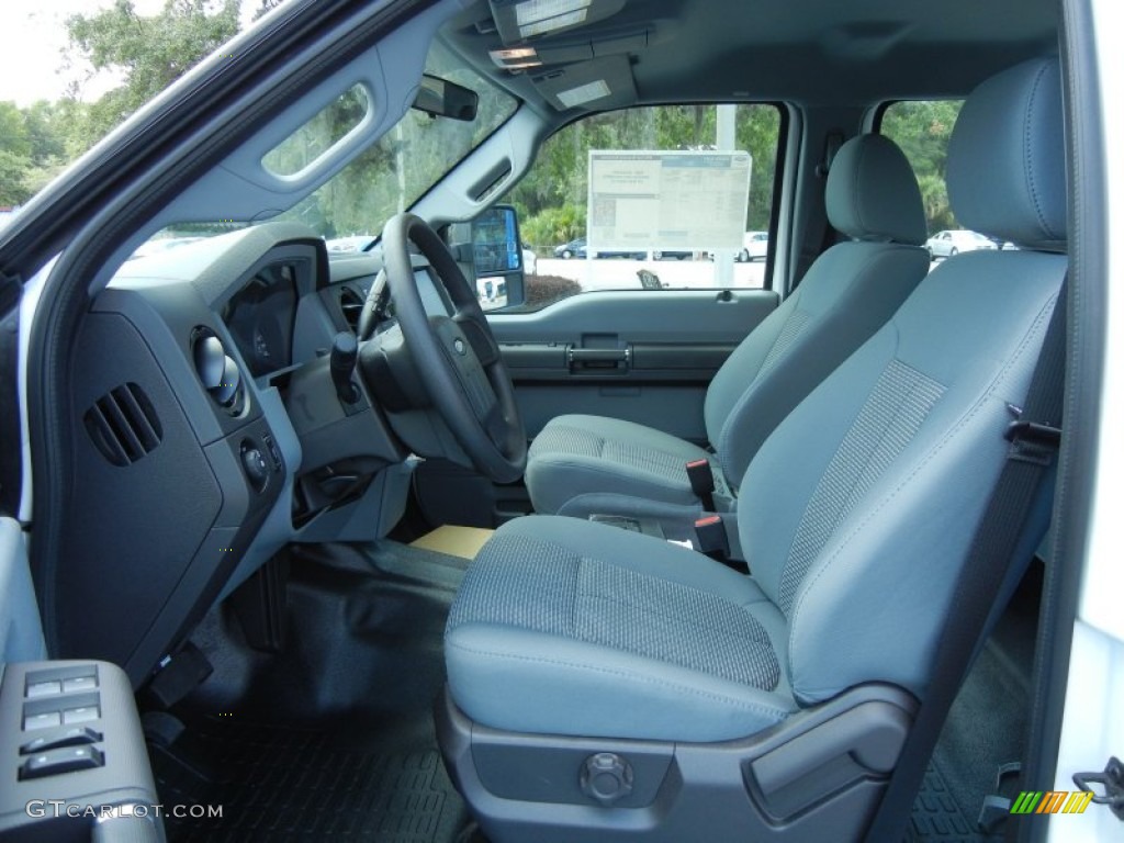Steel Interior 2012 Ford F350 Super Duty XL Crew Cab Dually Photo #64888961
