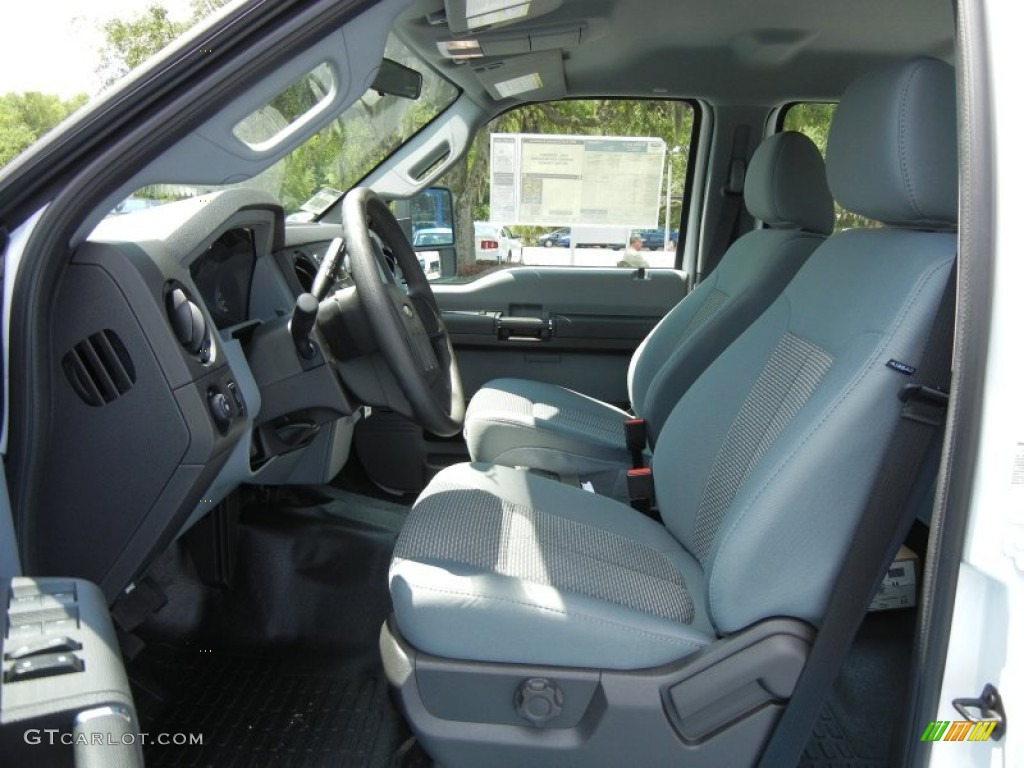 Steel Interior 2012 Ford F350 Super Duty XL Crew Cab 4x4 Dually Photo #64889162