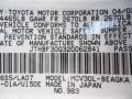  2002 ES 300 Mystic Sea Green Opalescent Color Code 6S5