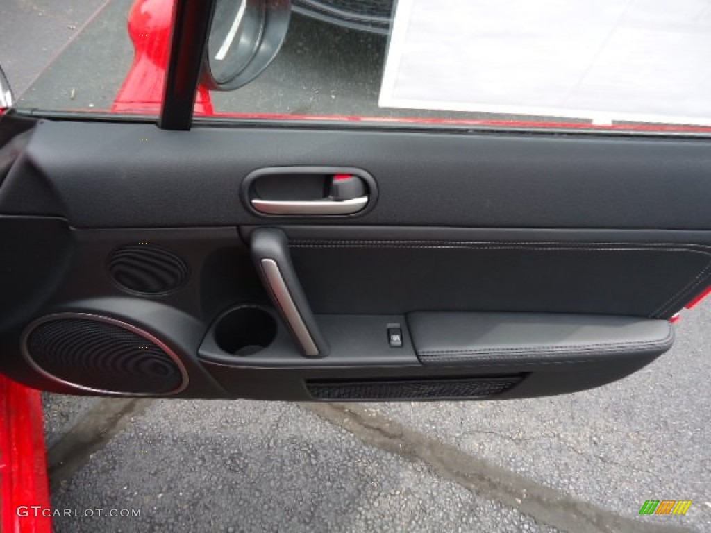 2012 Mazda MX-5 Miata Grand Touring Hard Top Roadster Black Door Panel Photo #64890647