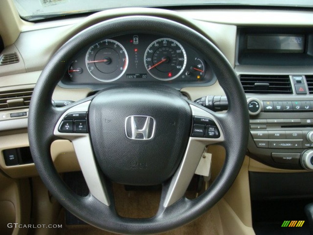 2010 Accord LX Sedan - Crystal Black Pearl / Ivory photo #10