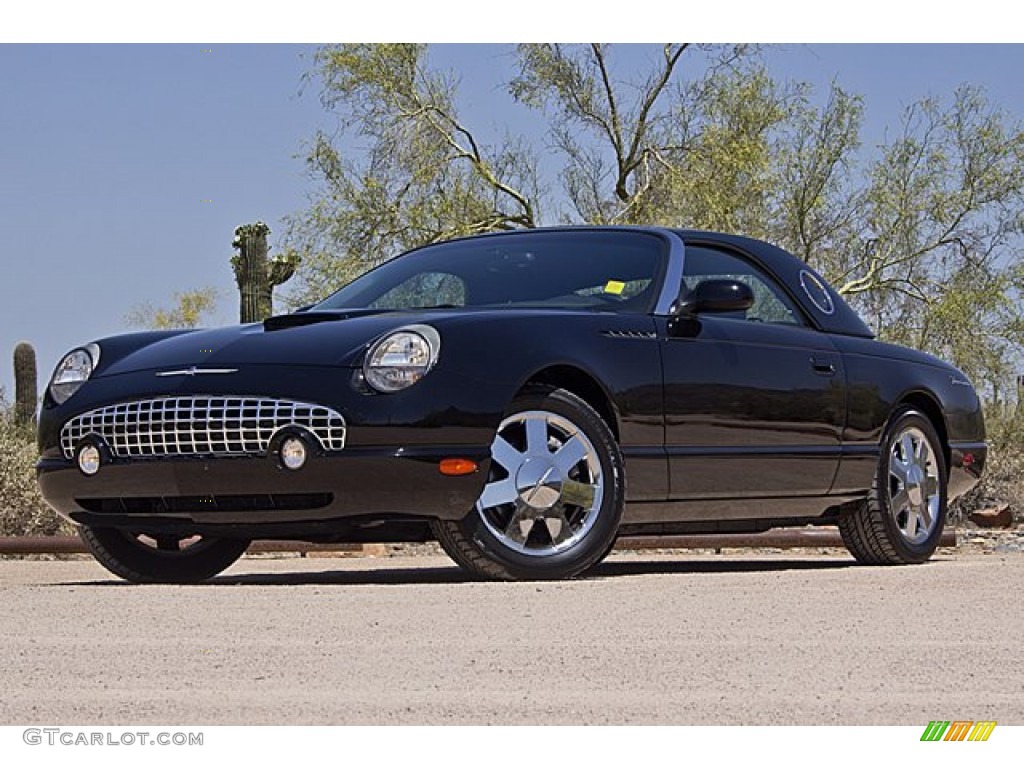 Evening Black 2002 Ford Thunderbird Premium Roadster Exterior Photo #64892948