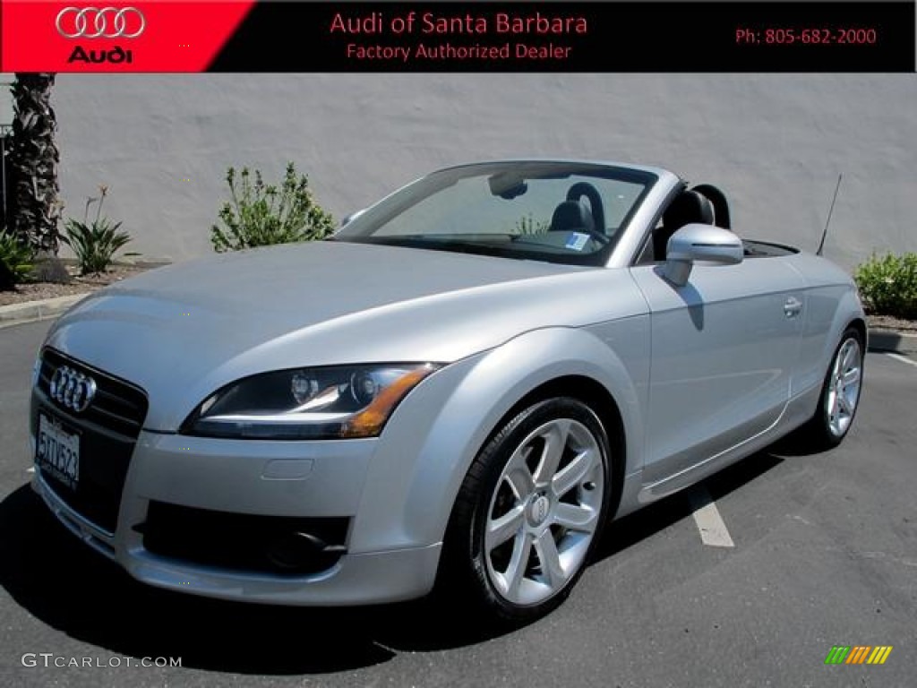 2008 TT 2.0T Roadster - Ice Silver Metallic / Black photo #1