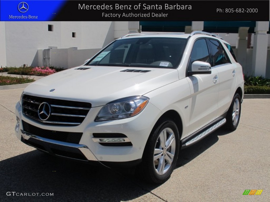 2012 ML 350 4Matic - Diamond White Metallic / Almond Beige photo #1