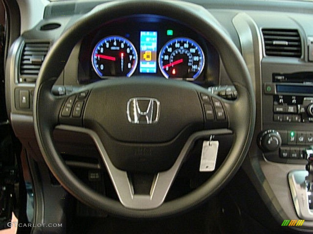 2011 Honda CR-V EX 4WD Black Steering Wheel Photo #64895480