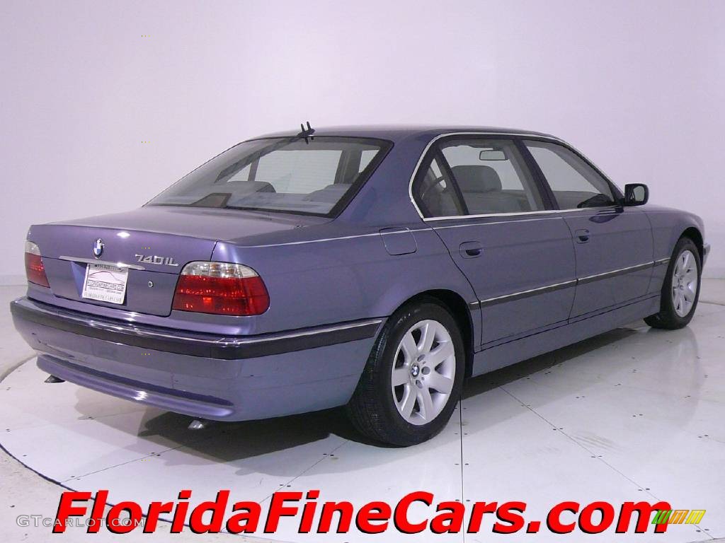 2001 7 Series 740iL Sedan - Steel Blue Metallic / Grey photo #2