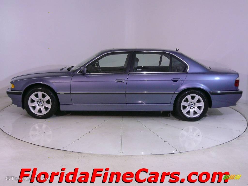 2001 7 Series 740iL Sedan - Steel Blue Metallic / Grey photo #3