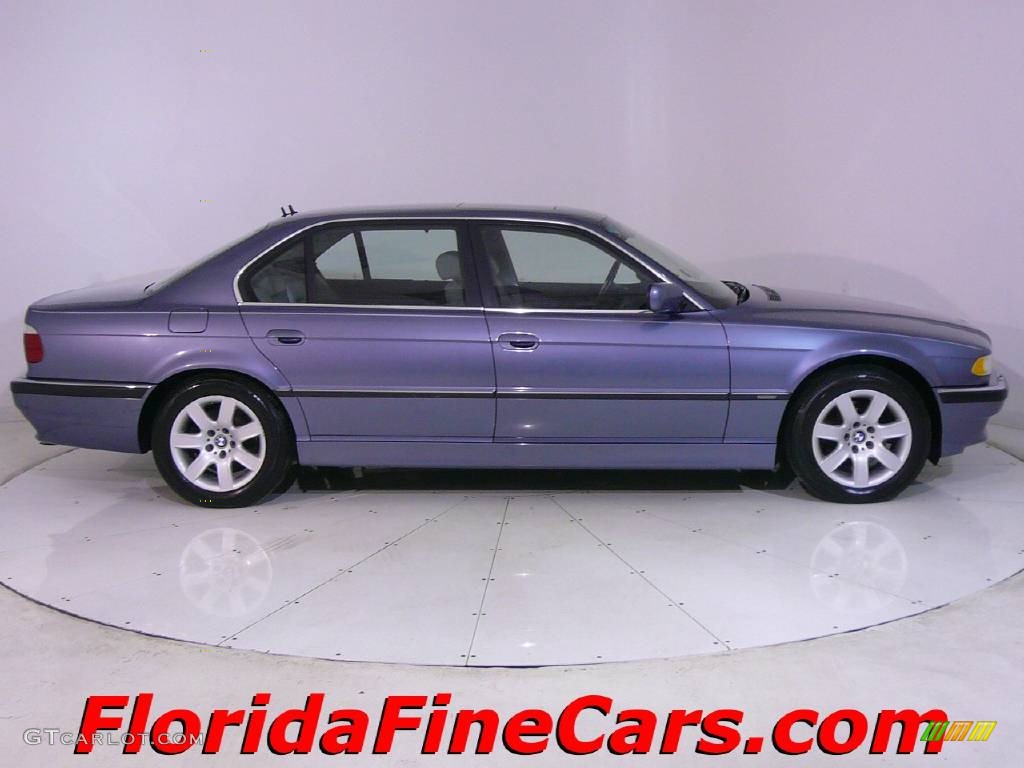 2001 7 Series 740iL Sedan - Steel Blue Metallic / Grey photo #4