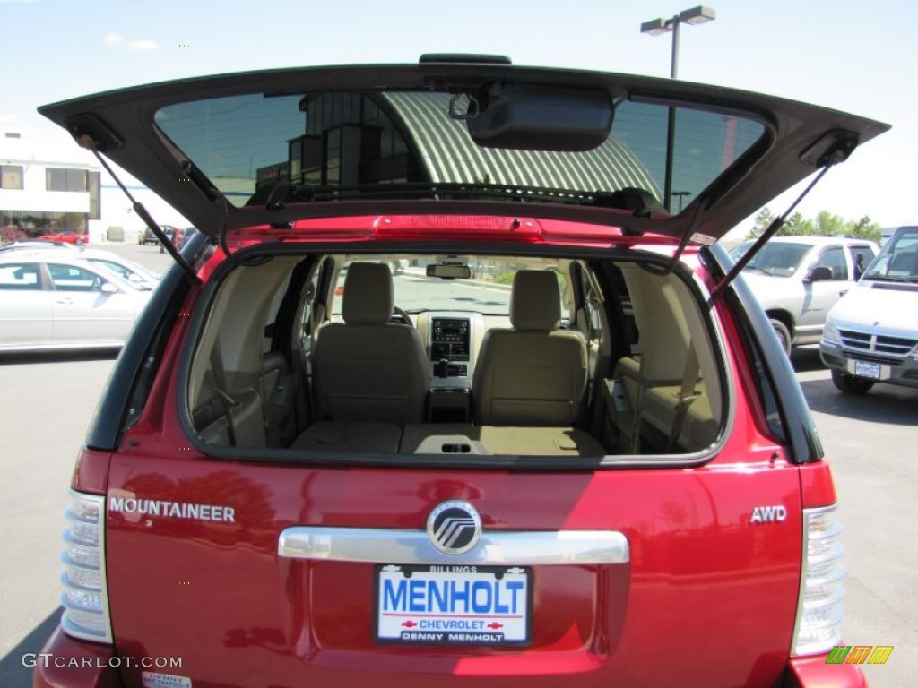 2010 Mountaineer V6 AWD - Sangria Red Metallic / Camel photo #35