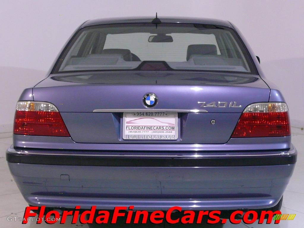 2001 7 Series 740iL Sedan - Steel Blue Metallic / Grey photo #6