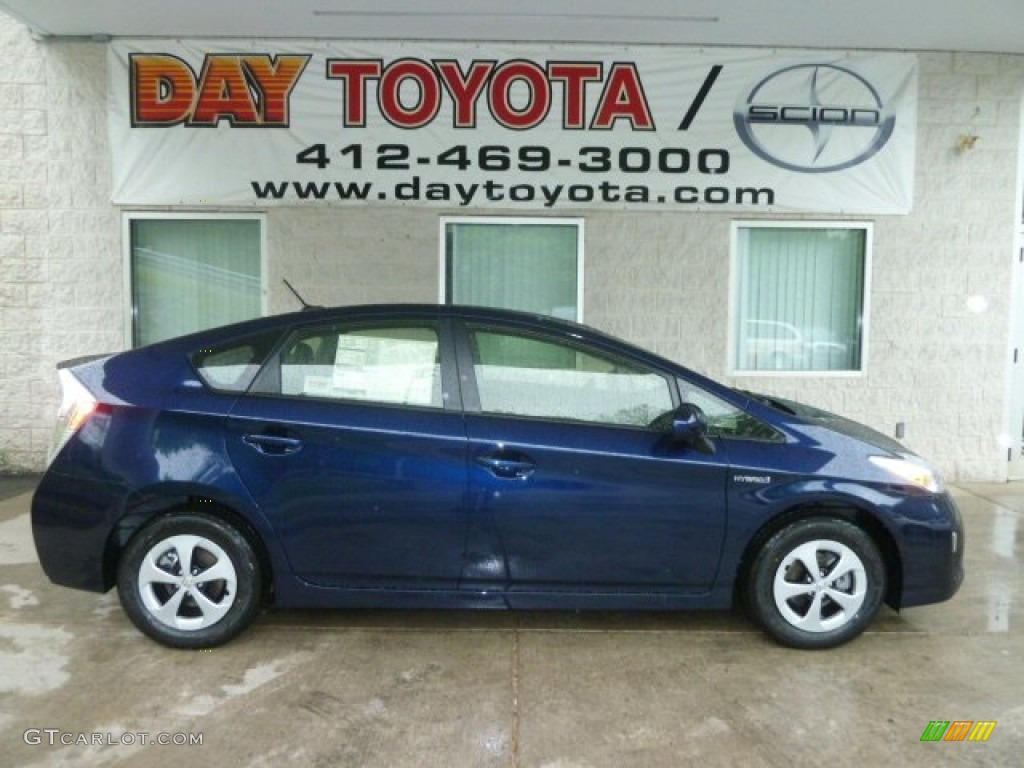 2012 Prius 3rd Gen Three Hybrid - Nautical Blue Metallic / Misty Gray photo #1