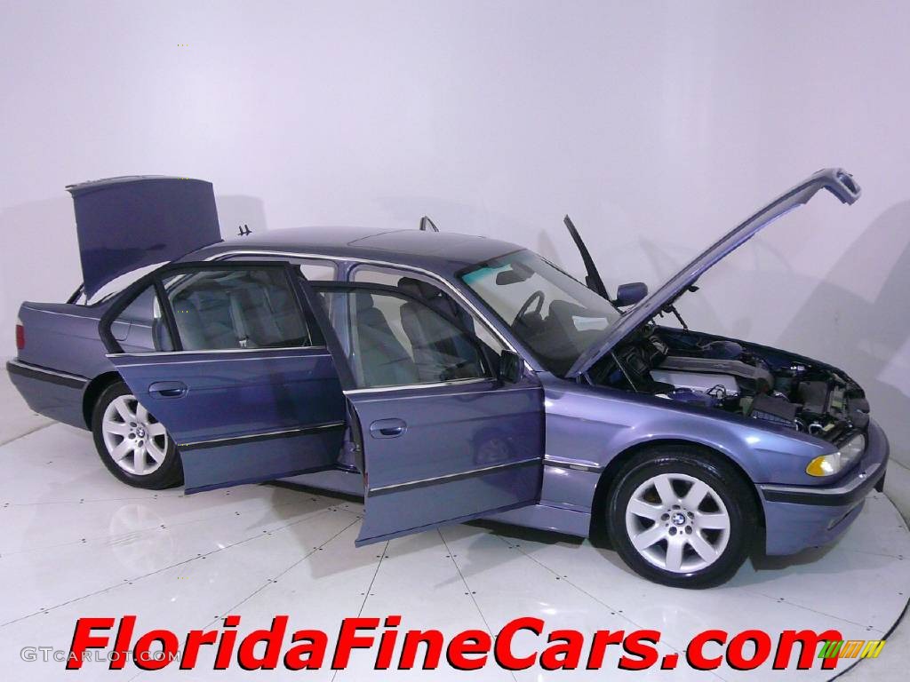 2001 7 Series 740iL Sedan - Steel Blue Metallic / Grey photo #7