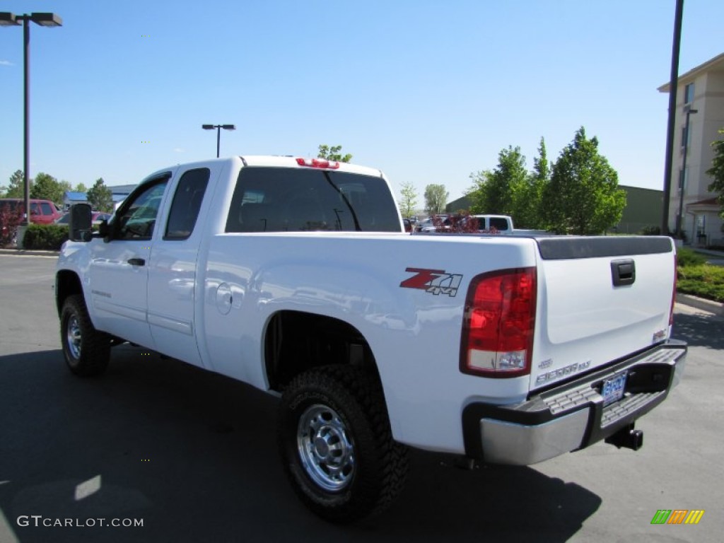 2007 Sierra 2500HD SLE Extended Cab 4x4 - Summit White / Ebony Black photo #5