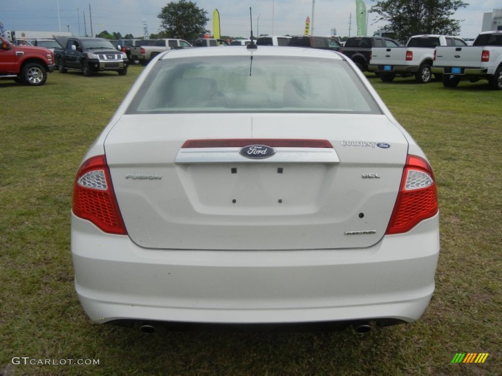 2011 Fusion SEL V6 - White Suede / Camel photo #3