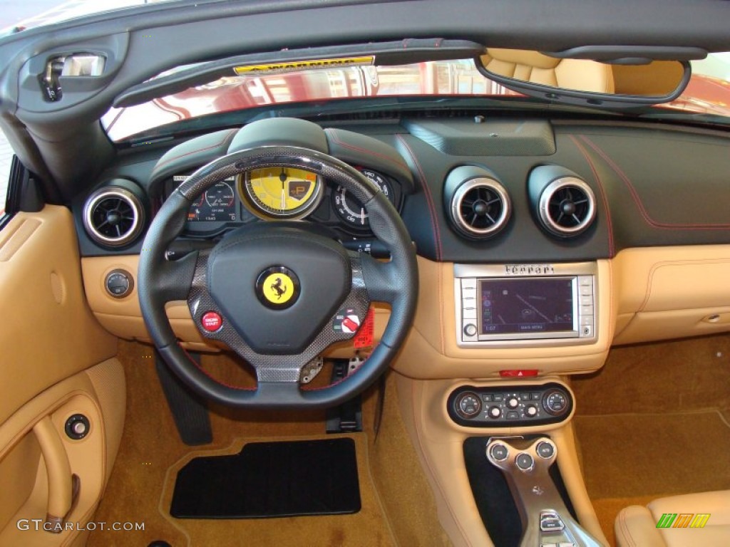 2010 Ferrari California Standard California Model Beige Dashboard Photo #64902643