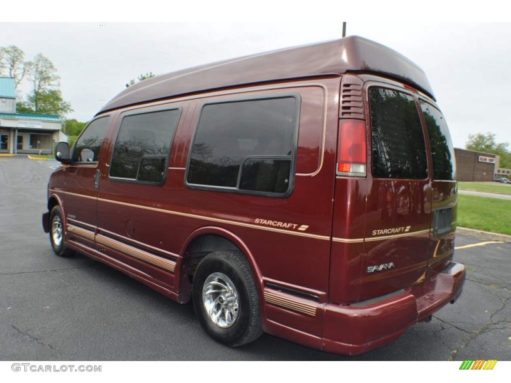 Dark Toreador Red Metallic 1999 GMC Savana Van G1500 Passenger Conversion Exterior Photo #64903082
