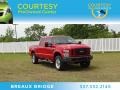 Red 2009 Ford F250 Super Duty FX4 Crew Cab 4x4