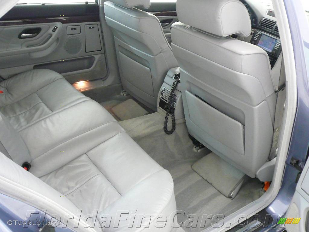 2001 7 Series 740iL Sedan - Steel Blue Metallic / Grey photo #16