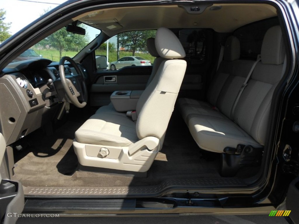 2010 F150 XLT SuperCab - Tuxedo Black / Medium Stone photo #13