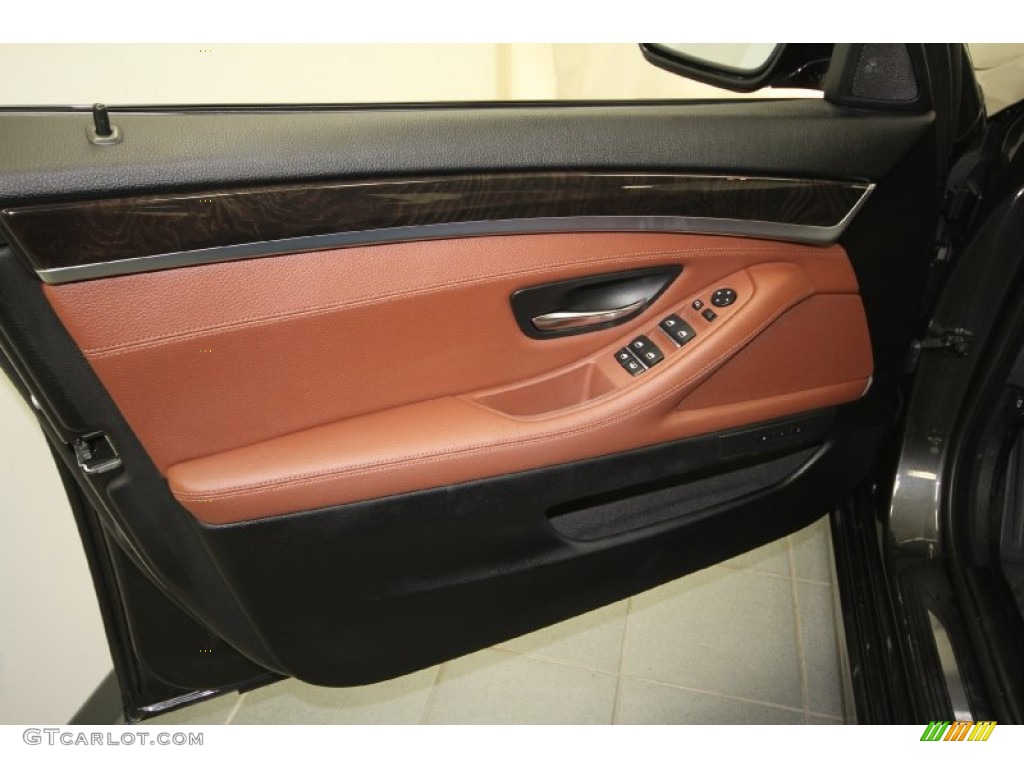 2011 5 Series 550i Sedan - Dark Graphite Metallic / Cinnamon Brown photo #15