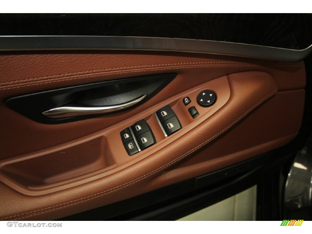 2011 5 Series 550i Sedan - Dark Graphite Metallic / Cinnamon Brown photo #16
