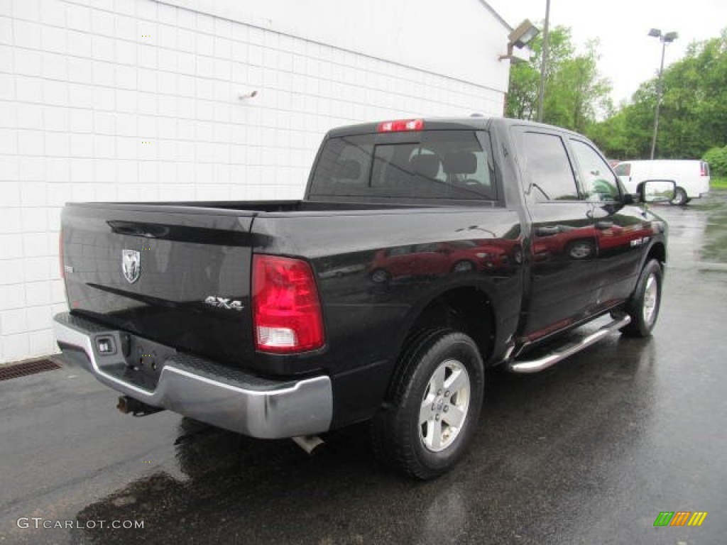 2009 Ram 1500 SLT Crew Cab 4x4 - Brilliant Black Crystal Pearl / Dark Slate/Medium Graystone photo #3