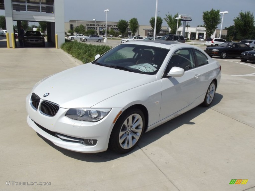2012 3 Series 328i Coupe - Mineral White Metallic / Chestnut Brown photo #1