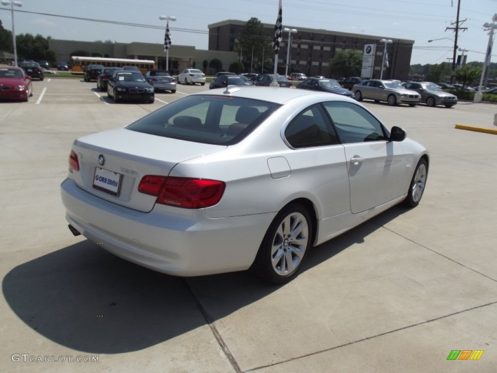 2012 3 Series 328i Coupe - Mineral White Metallic / Chestnut Brown photo #3