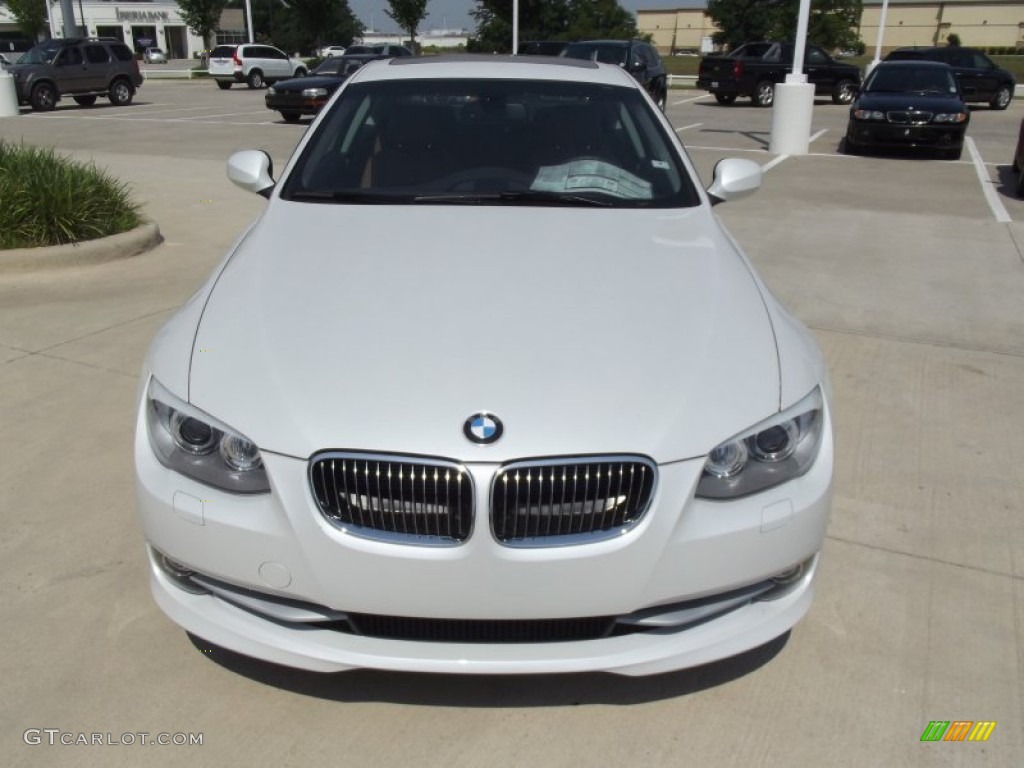 2012 3 Series 328i Coupe - Mineral White Metallic / Chestnut Brown photo #7