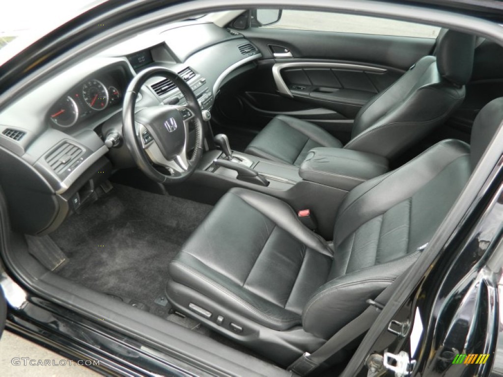 2009 Accord EX-L V6 Coupe - Crystal Black Pearl / Black photo #10
