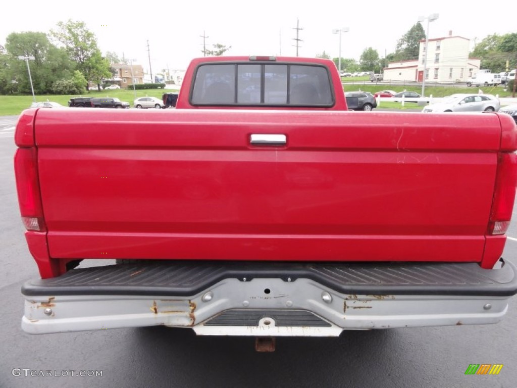 1995 F350 XL Regular Cab 4x4 Plow Truck - Ultra Red / Grey photo #11